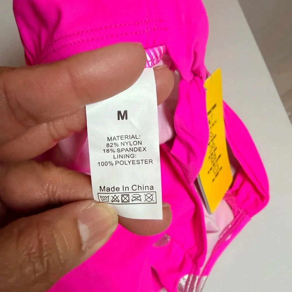 NWT CinCili Girls One Piece Swimsuits Crossback Swimwear, Size Medium 8-12 Years